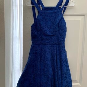 NWT B.Darlin size 9/10 royal blue dress girls youth lace lined
